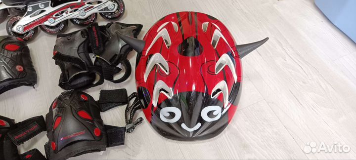 Роликовые коньки детские с защитой