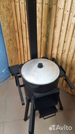 Казан 8л +Печь с накладной дверцей и зольником +Ко