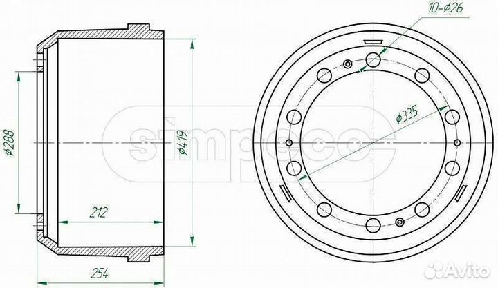 Тормозной барабан Фрюхауф 419х203