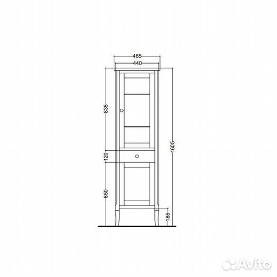 Kerasan Retro Шкаф - пенал 731540