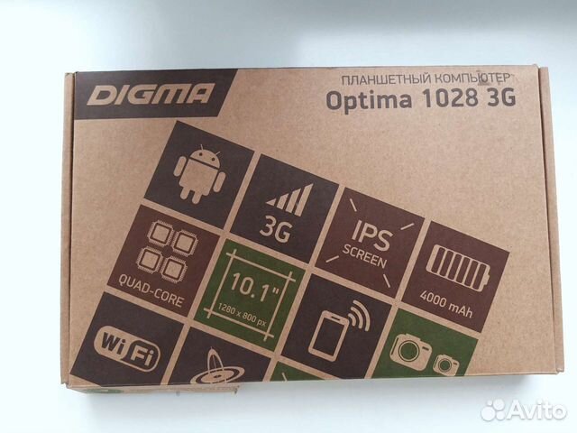 Планшет digma Optima 1028 3G, 1GB, 8GB, 3G, Androi