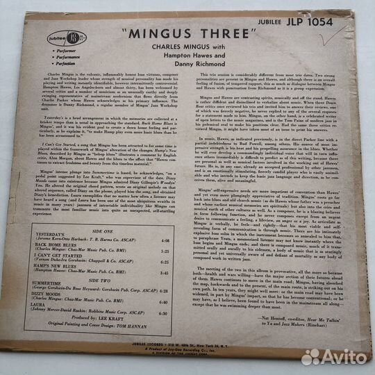 LP Charles Mingus - Mingus Three/ Jazz 1959 Jubile