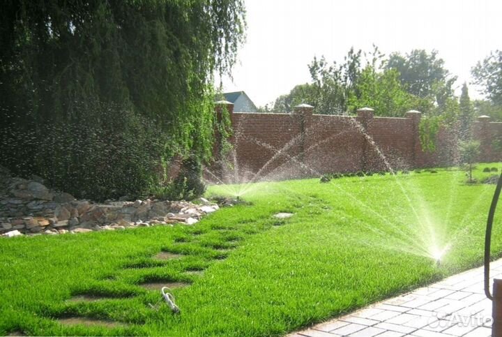 Рулонный газон. Укладка + Автополив