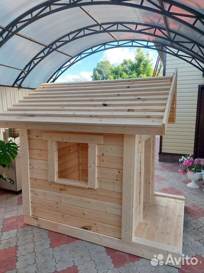 Детский деревянный домик игровой