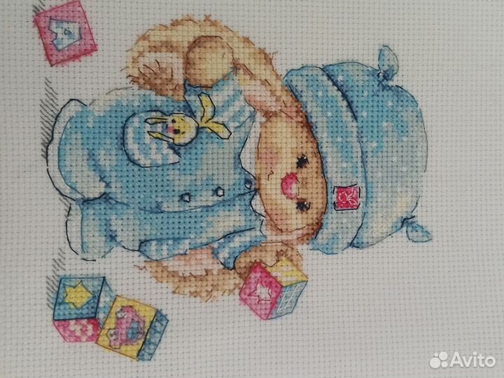 Картина вышивка метрика подарок