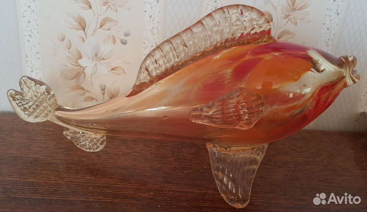 Рыба и конфетница стекло СССР