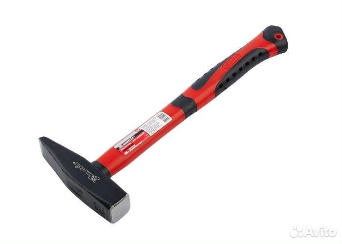 Молоток слесарный, 500 г, фибергласовая обрезиненн