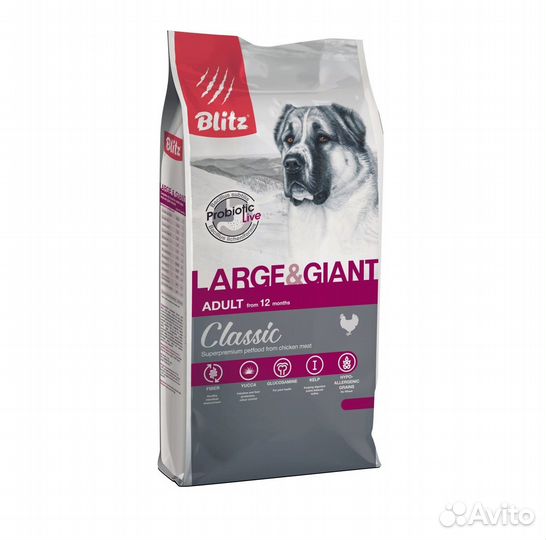 Блиц 15кг для собак Крупных/Гигантских Курица