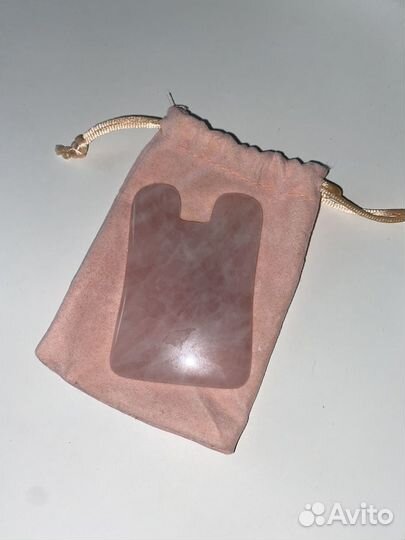 Скребок гуаша натуральный кварц