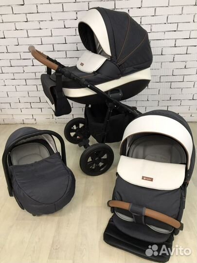 Коляска tutis nanni 2/1 (3/1) темно-серая (антраци