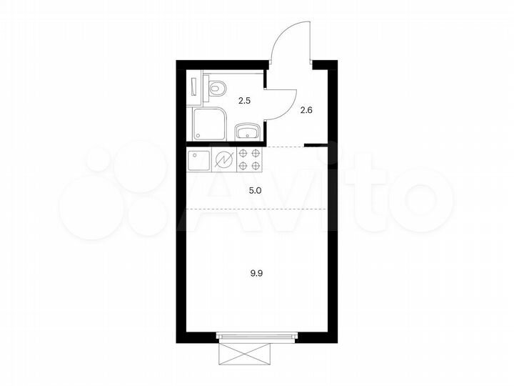 Квартира-студия, 20 м², 11/17 эт.