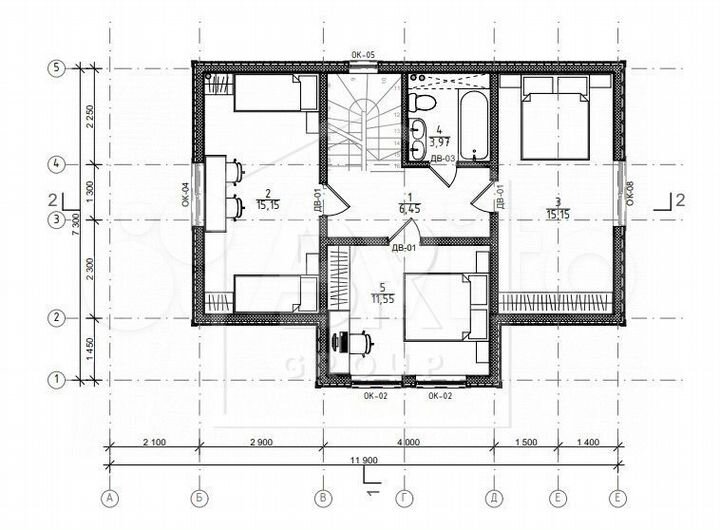 Дом 124 м² на участке 5 сот.