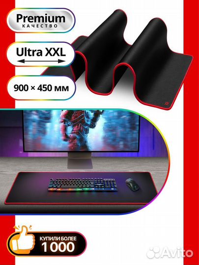 Коврик для мыши Defender BlackUltra XXL 900x450mm
