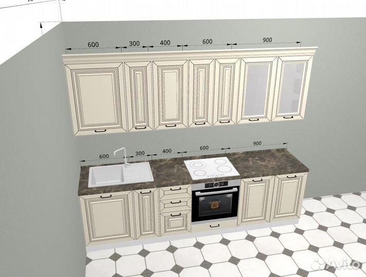 Кухня 2,80м с образца, как новая