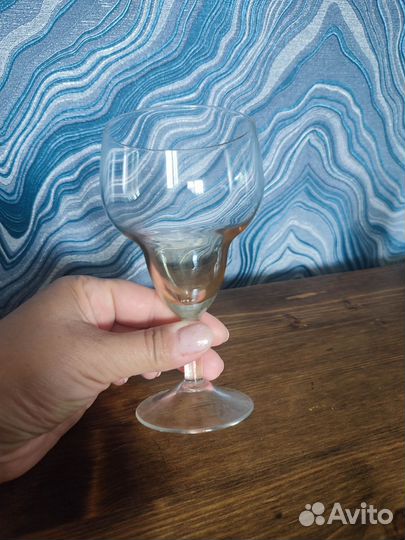 Фужер цветное стекло СССР и 2 бокала