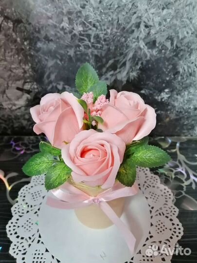 Мини букеты из мыльных роз