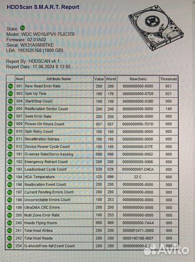 Жесткий диск HDD 2.5 WD Blue 1Тб