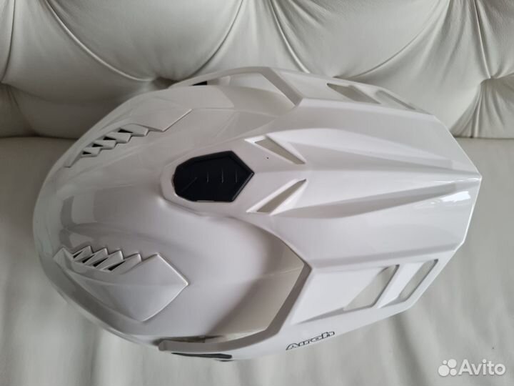 Шлем Эндуро airoh commander color white gloss