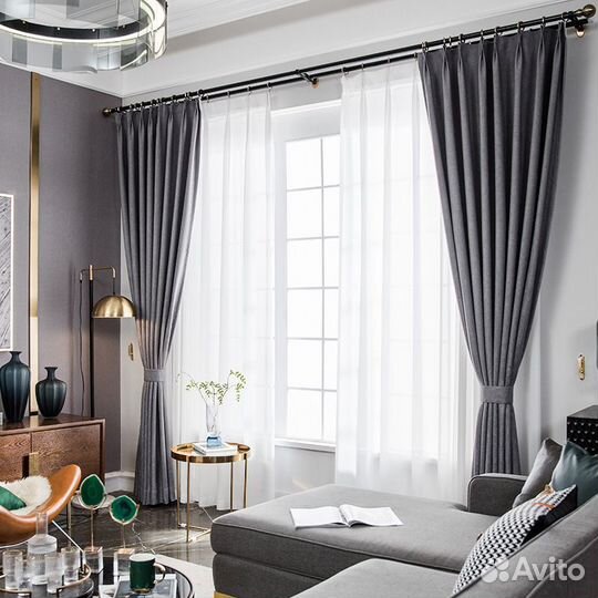 Шторы рогожка новые