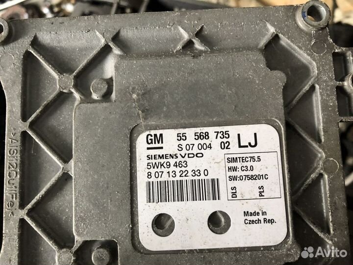 Блок управления двигателем opel astra H 75.5