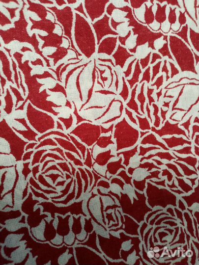 Ткань темно-синий бархат и х/б ткань,времен СССР