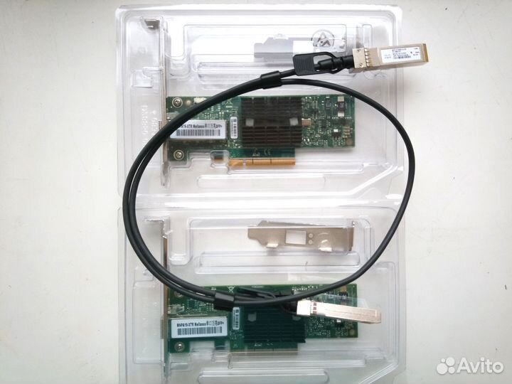 Комплект из 2-х сетевых карт по 10Гбит/с +кабель