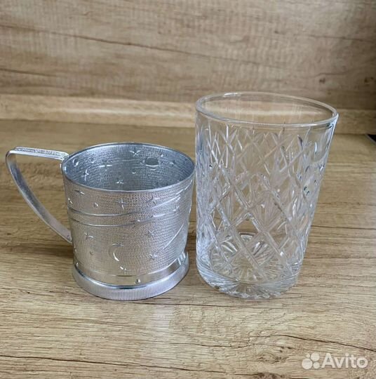 Подстаканник со стаканом СССР