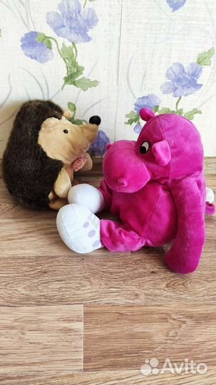 Игрушки бегемот и ежик