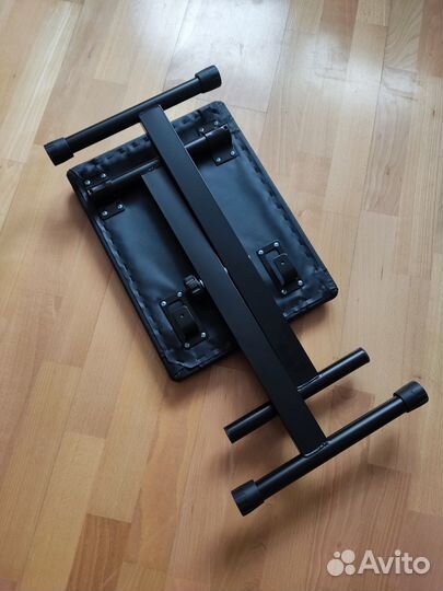 Банкетка для пианино регулируемая, черная