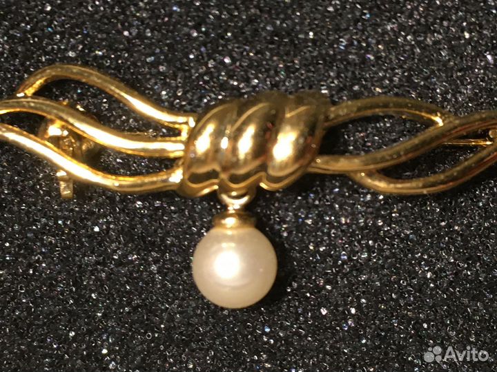 Винтаж новая брошка жемчужина Франция Guy Laroche