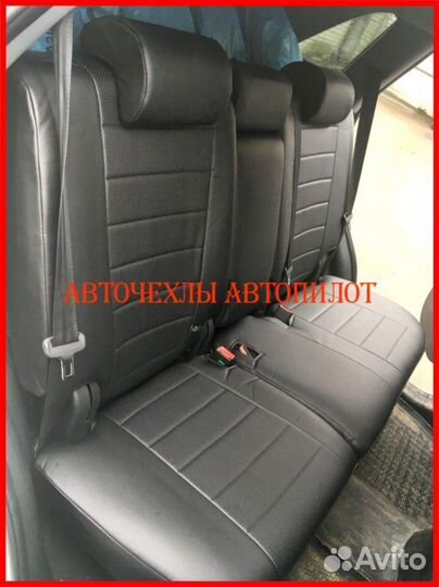 Чехлы Автопилот Kia Sorento 2 из экокожи чёрные