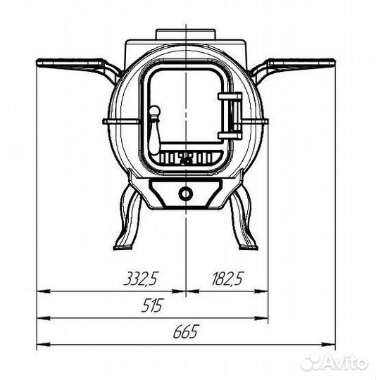 Печь «Тайга» PRO с полками для подогрева