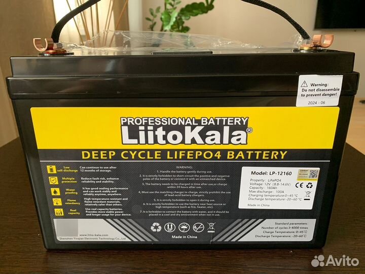 Аккумулятор lifepo4 LiitoKala 12v 160A +зарядка