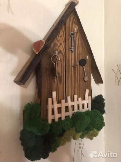 Ключница настенная со стабилизованным мхом