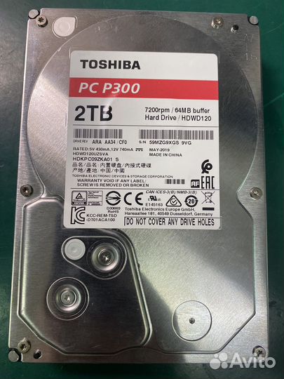 HDD Toshiba PC P300 2Tb hdkpc09ZKA01