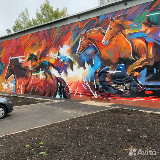 Художник роспись стен, аэрография, граффити