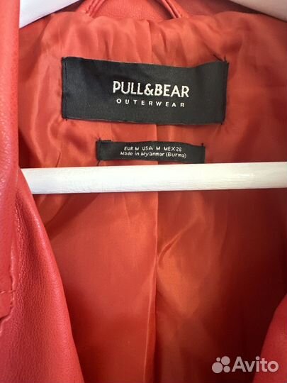 Кожаная куртка косуха pull&bear