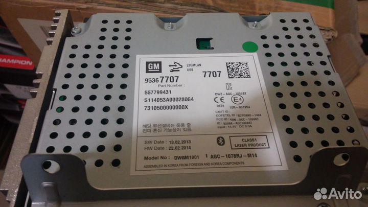 Штатный радиоприемник на Круз