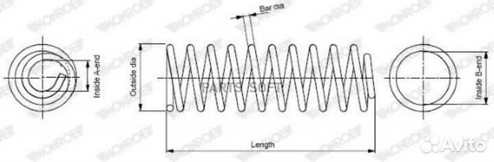 Пружина передняя ford C-Max 07 SP2475