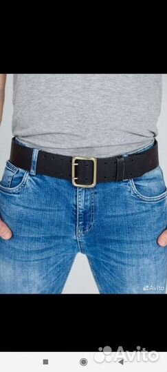 Ремень армейский кожаный