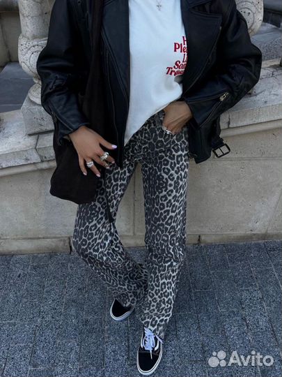 Леопардовые джинсы lime