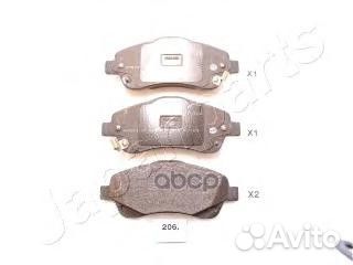 Колодки торм диск Avensis 03- pa206af Japanparts