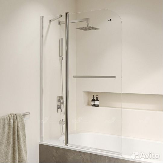 Шторка на ванную стеклянная
