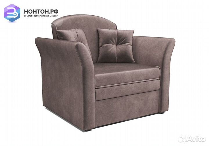 Кресло выкатное Малютка 2 вельвет шоколадный