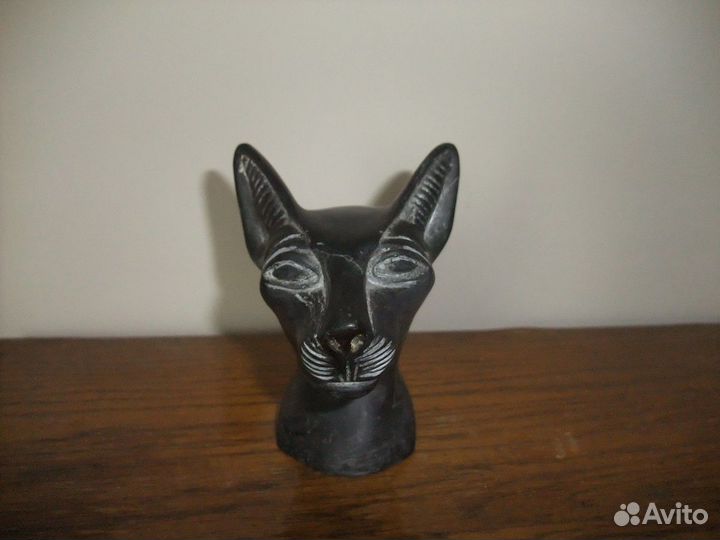 Голова кошки Бастет, Египет, базальт, статуэтка