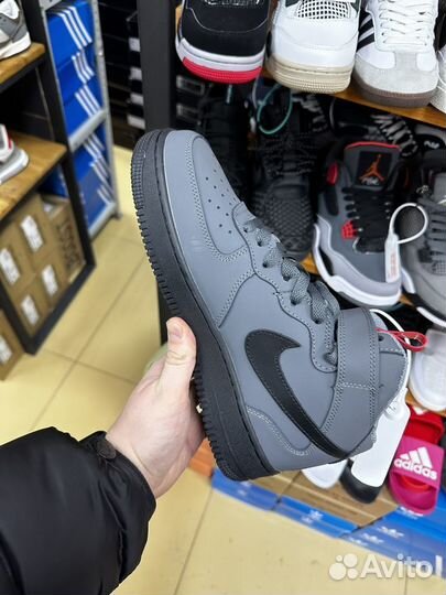 Кроссовки мужские Nike Air Force высокие с мехом