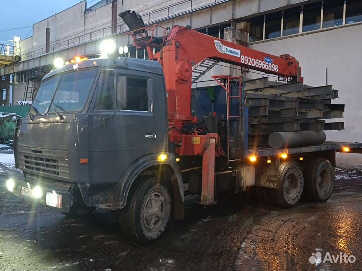 Аренда и услуги манипулятора, стрела 20 м, борт 8 т, 5.8 м