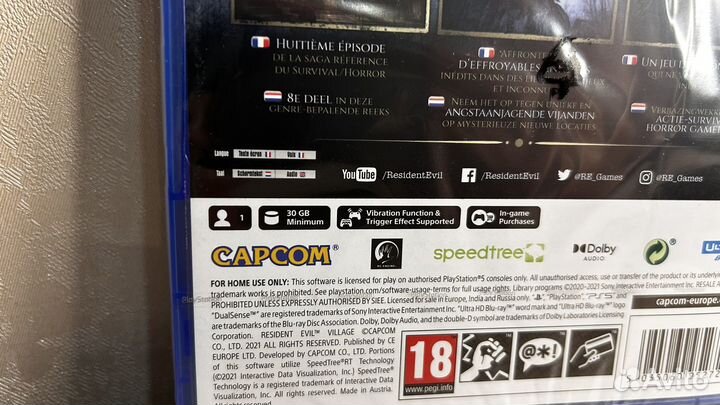 Resident evil 8 village ps5 Новый диск