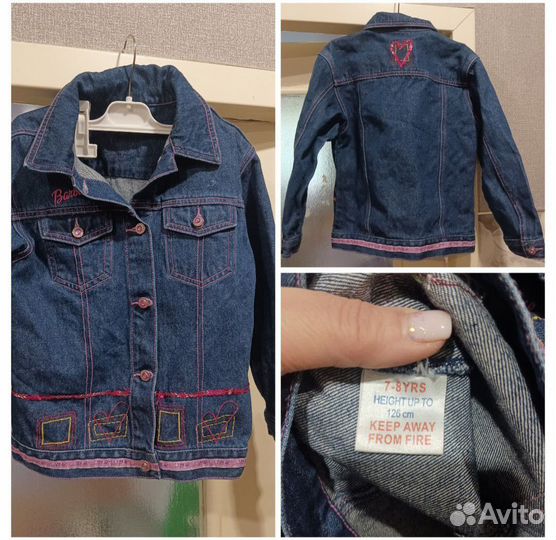 Джинсовая куртка для девочки 128