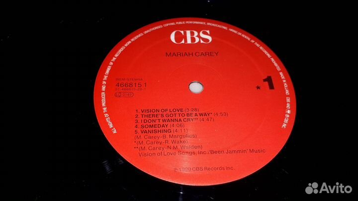 LP Mariah Carey – Mariah Carey 1990 CBS – 466815 1